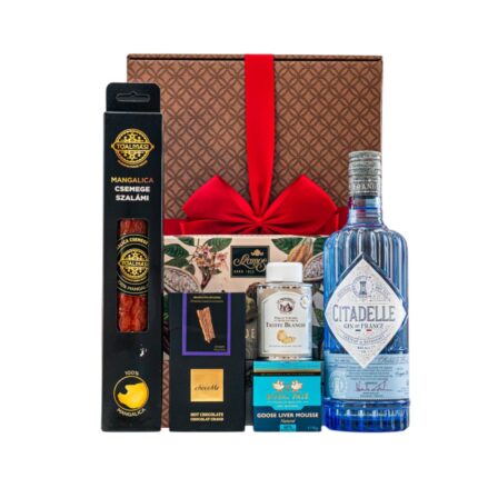 Botanic Grand ajándékcsomag prémium díszdobozban – Citadelle Gin, Royal Paté Prémium Libamáj Mousse Natúr