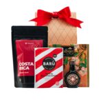 Budapest Nights ajándékcsomag prémium díszdobozban – Unicum Barista, Szamos Csokoládé Krémbonbon