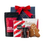 Merry Medley ajándékcsomag prémium díszdobozban – Kaldeneker Szilvalekvár mézeskalács fűszerekkel, Belgian Truffles Original
