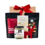 Nutty Notes ajándékcsomag prémium díszdobozban – Grande Gusto Fűszeres Sós Földimogyoró, HEIT sült padlizsán