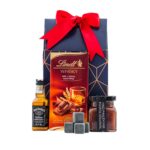 On the Rocks ajándékcsomag prémium díszdobozban – Jack Daniel's Whiskey, Lindt Whisky alkoholos töltött táblás csokoládé