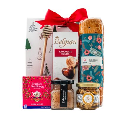 Walnut Wonder ajándékcsomag prémium díszdobozban – Diós bejgli, Tündérméhes kézműves, hazai diós akácméz