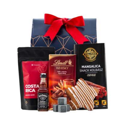 Whiskey Business ajándékcsomag prémium díszdobozban – Jack Daniel's Whiskey, Islay kő jégkocka szett